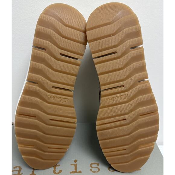Clarks Artisan Womens Leather Platform Loafers Tan Sporty Comfort Size 8 - Picture 8 of 11